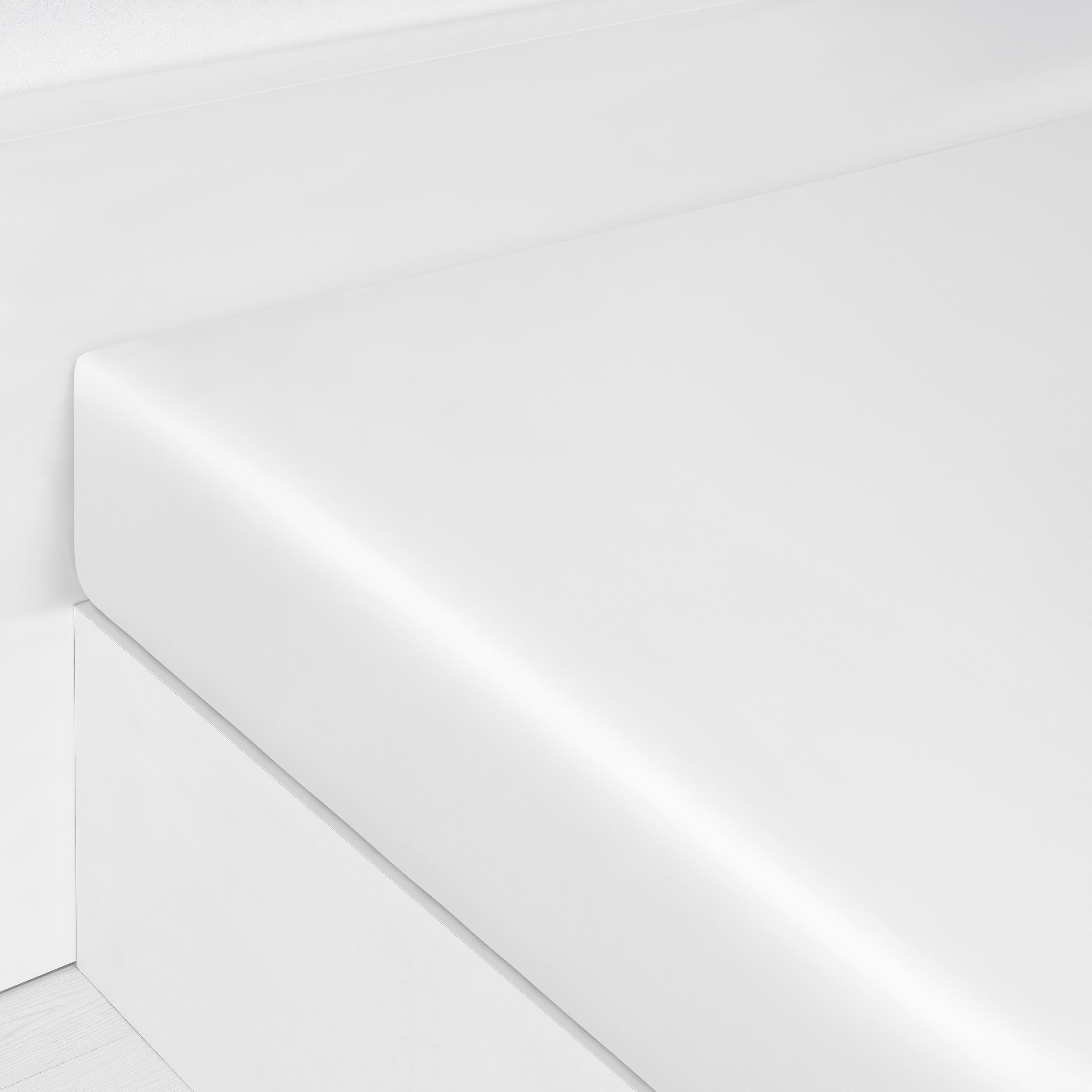 Solid Fitted Sheet - White