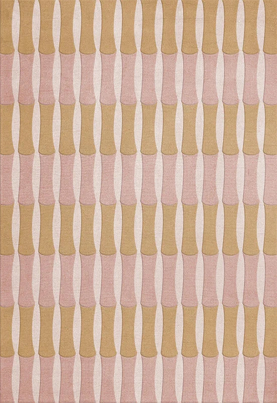 Alice Crawley Bamboo Forrest Wool Rug - Rose