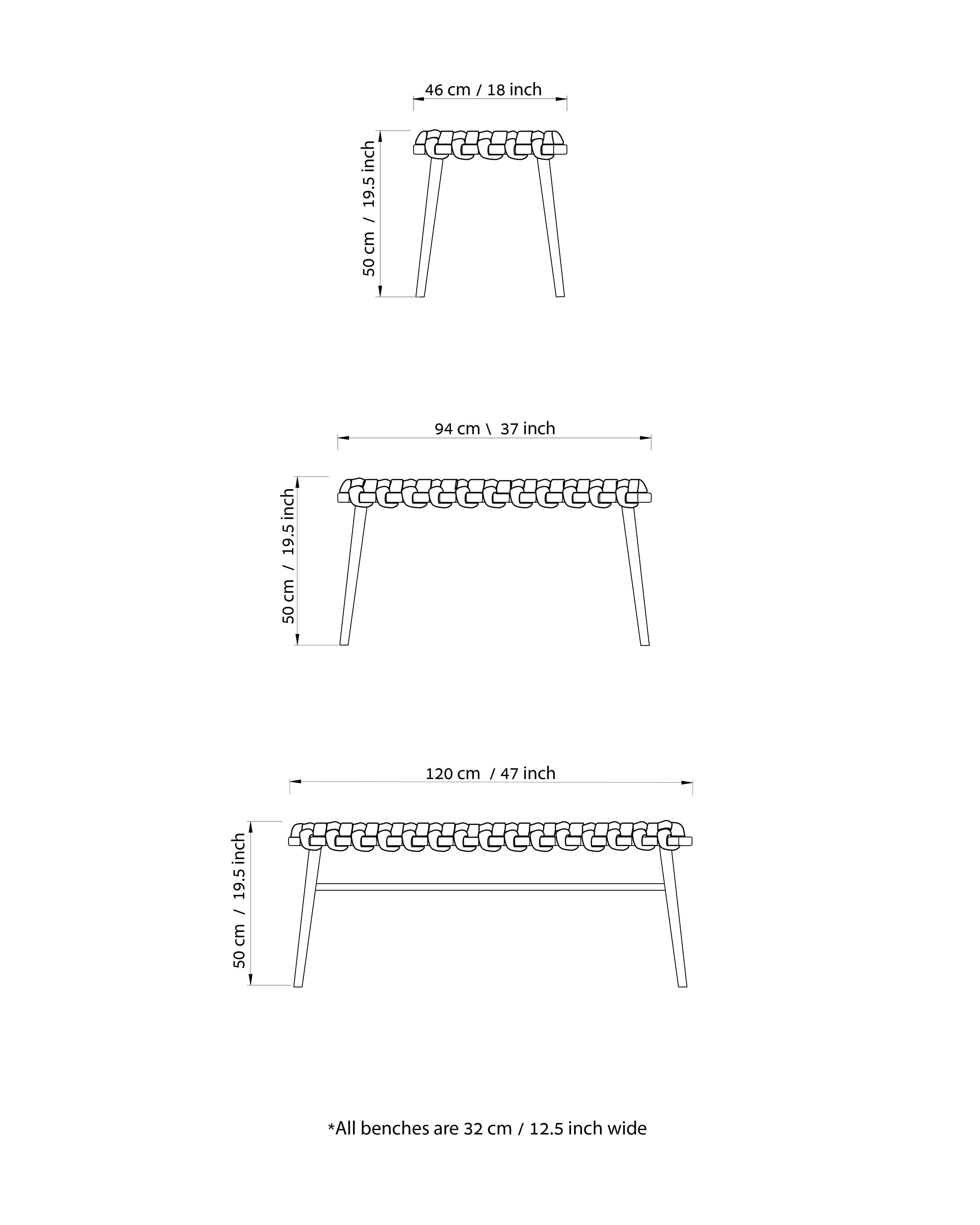 Velvet Woven Bench - Blue