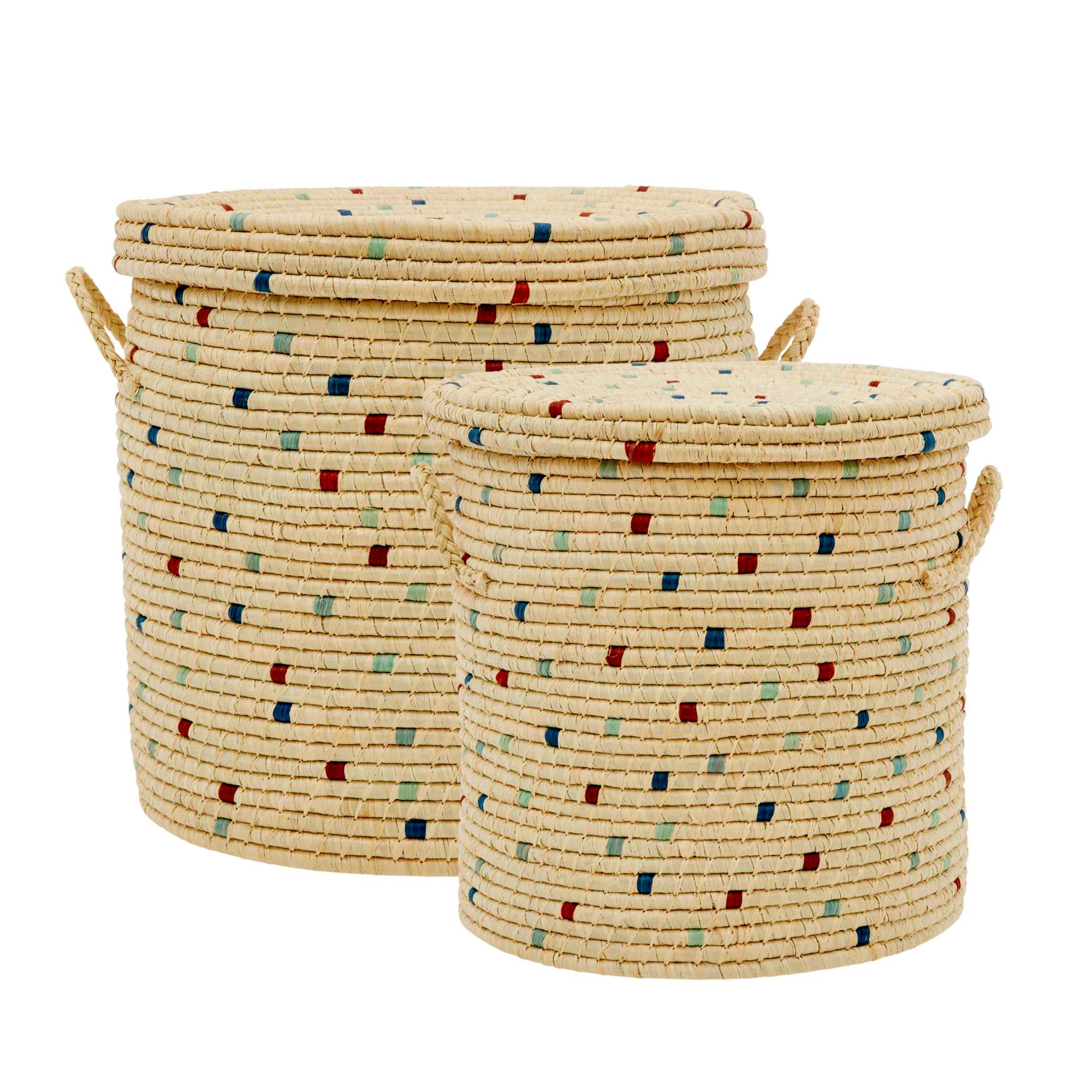 Large Round Raffia Basket- set of 2