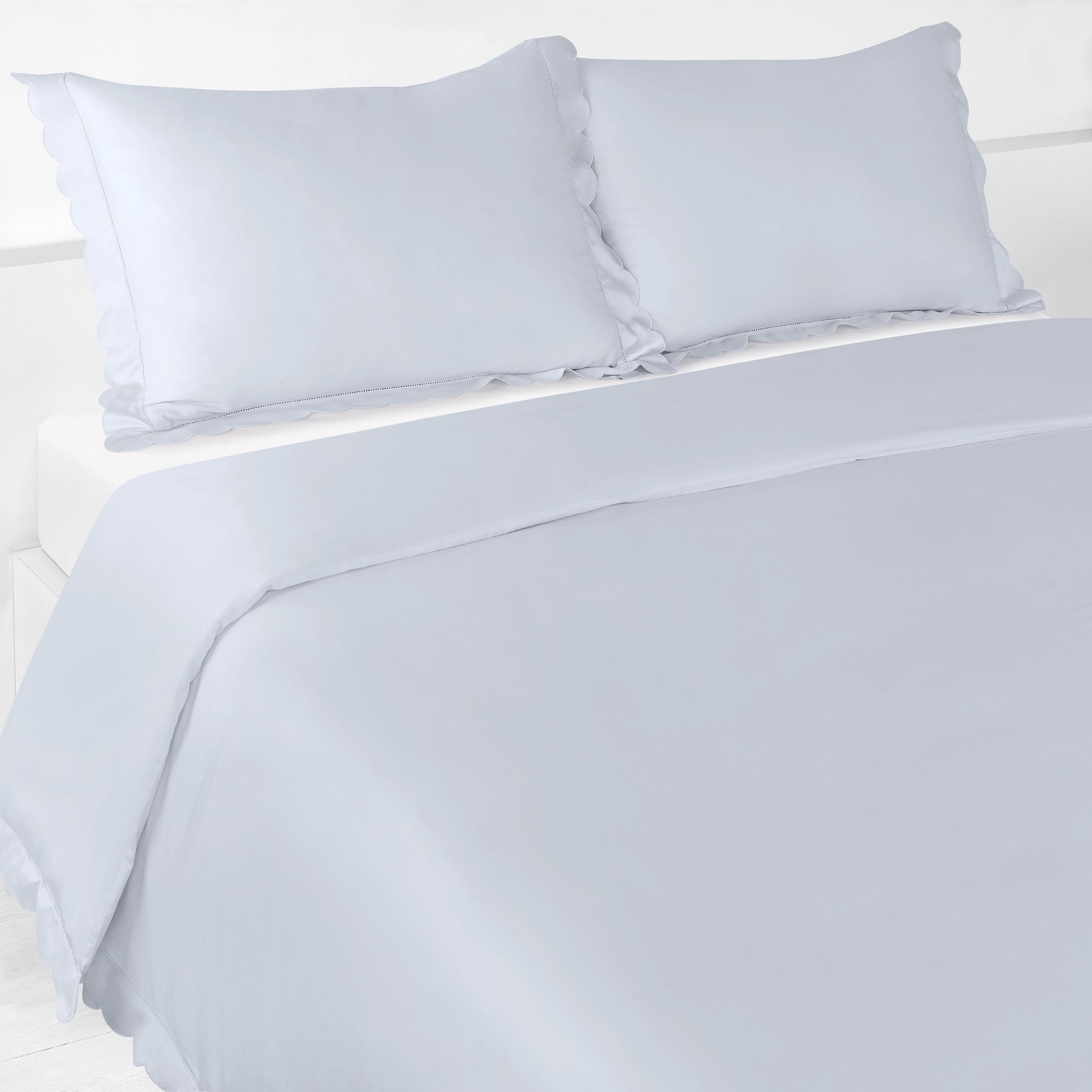 Scalloped Starlight Full/Queen Duvet Cover - Blue