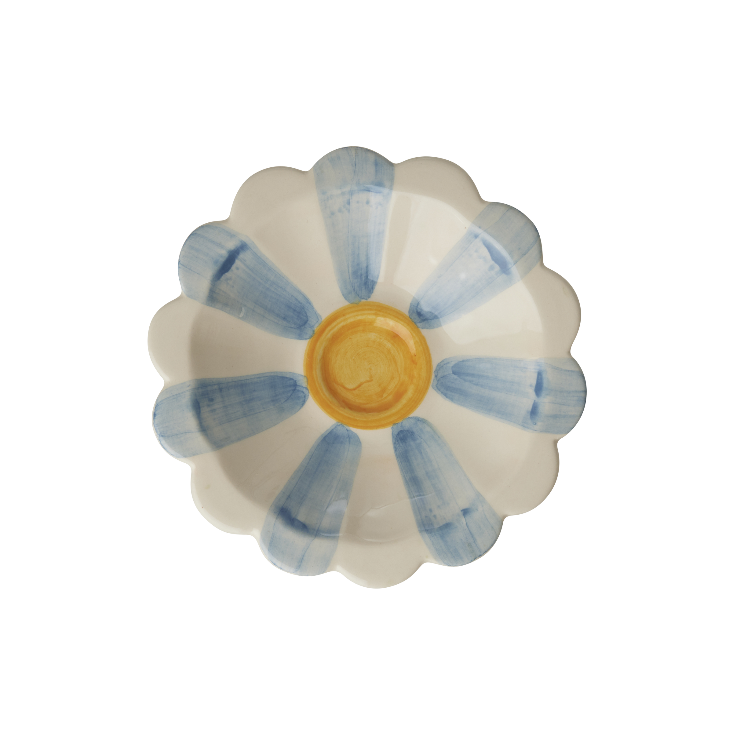 Ceramic Flower Bowl - Blue