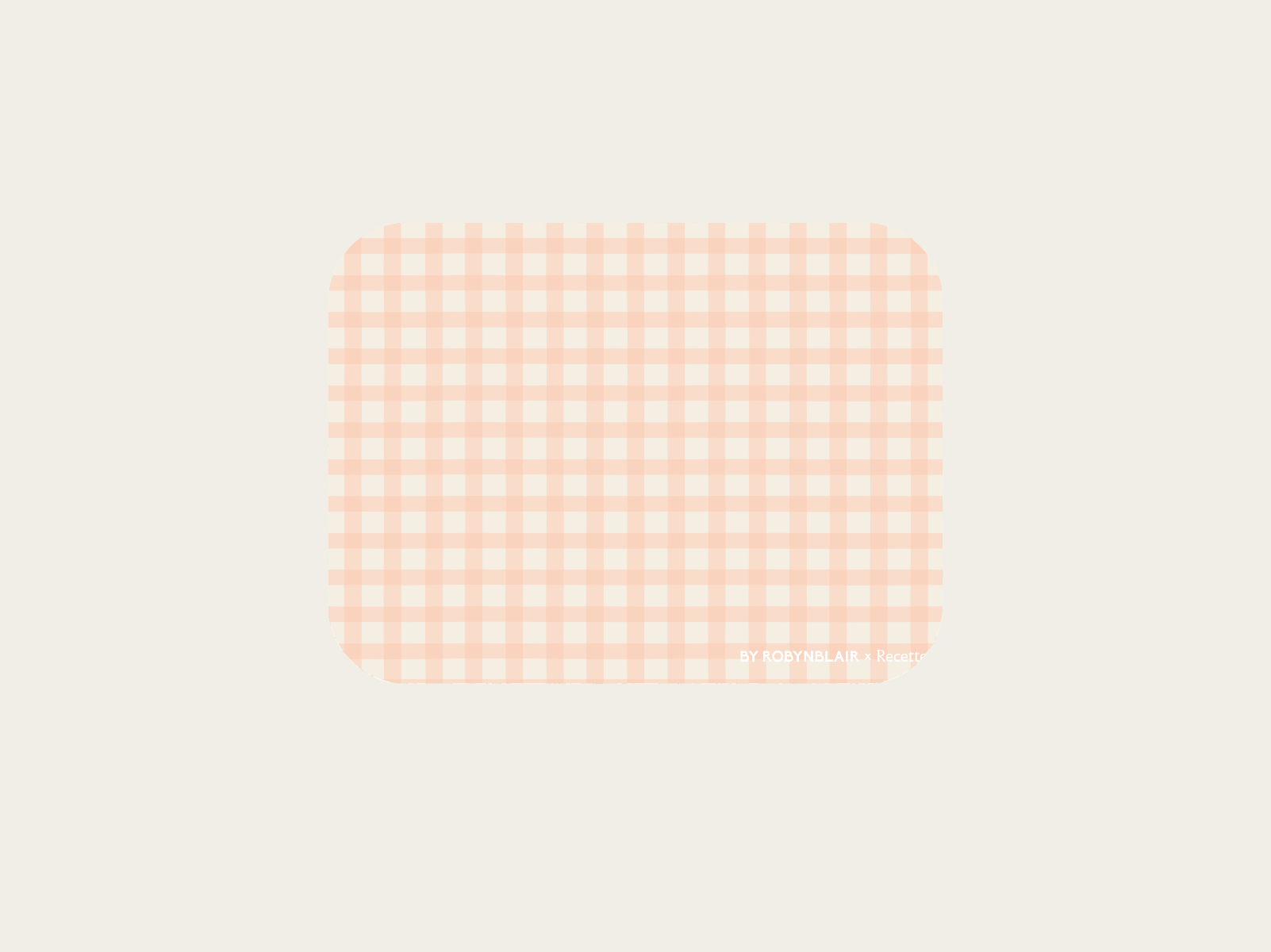 Coral Gingham Placemat Set