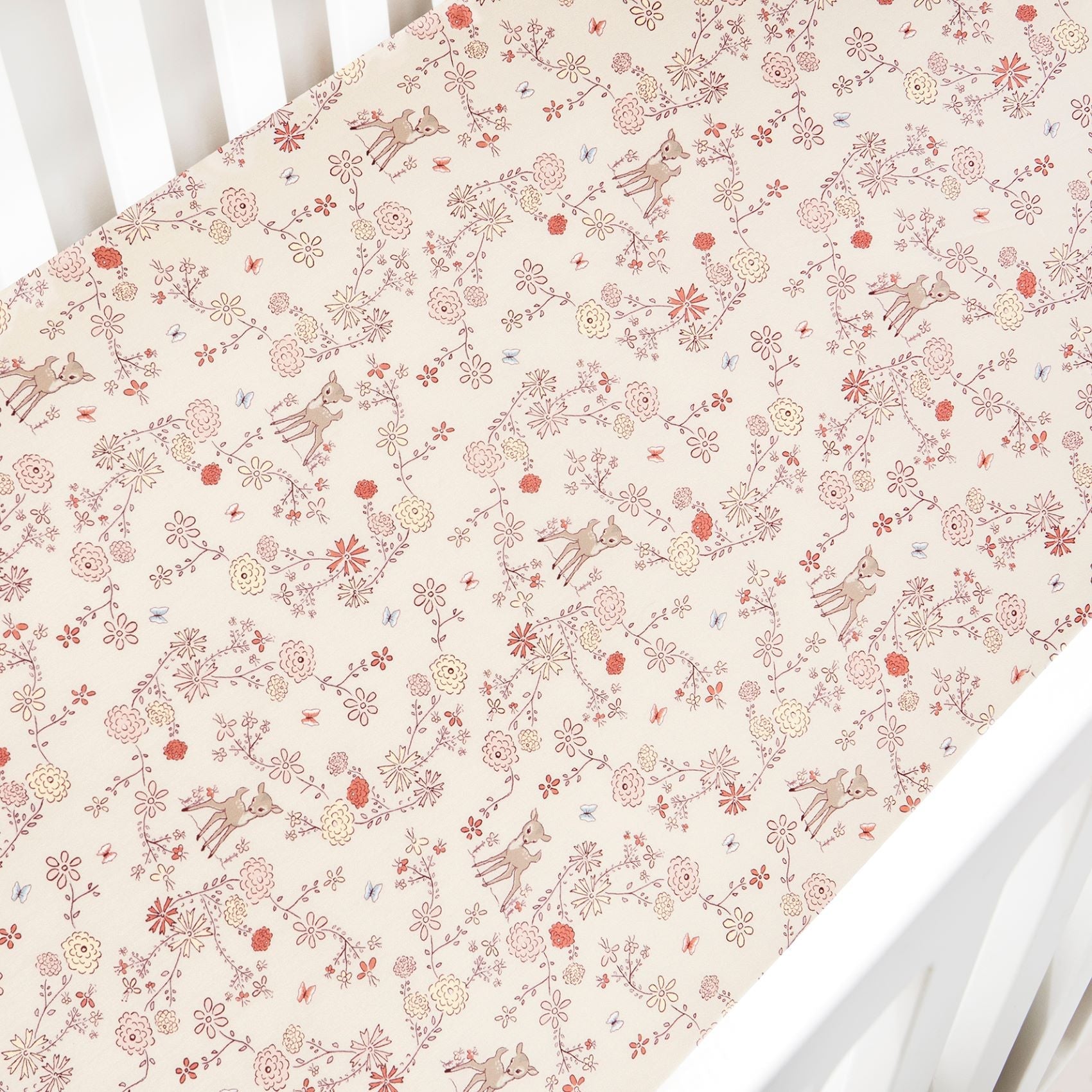 Into The Woodlands Crib Sheet - Ivory