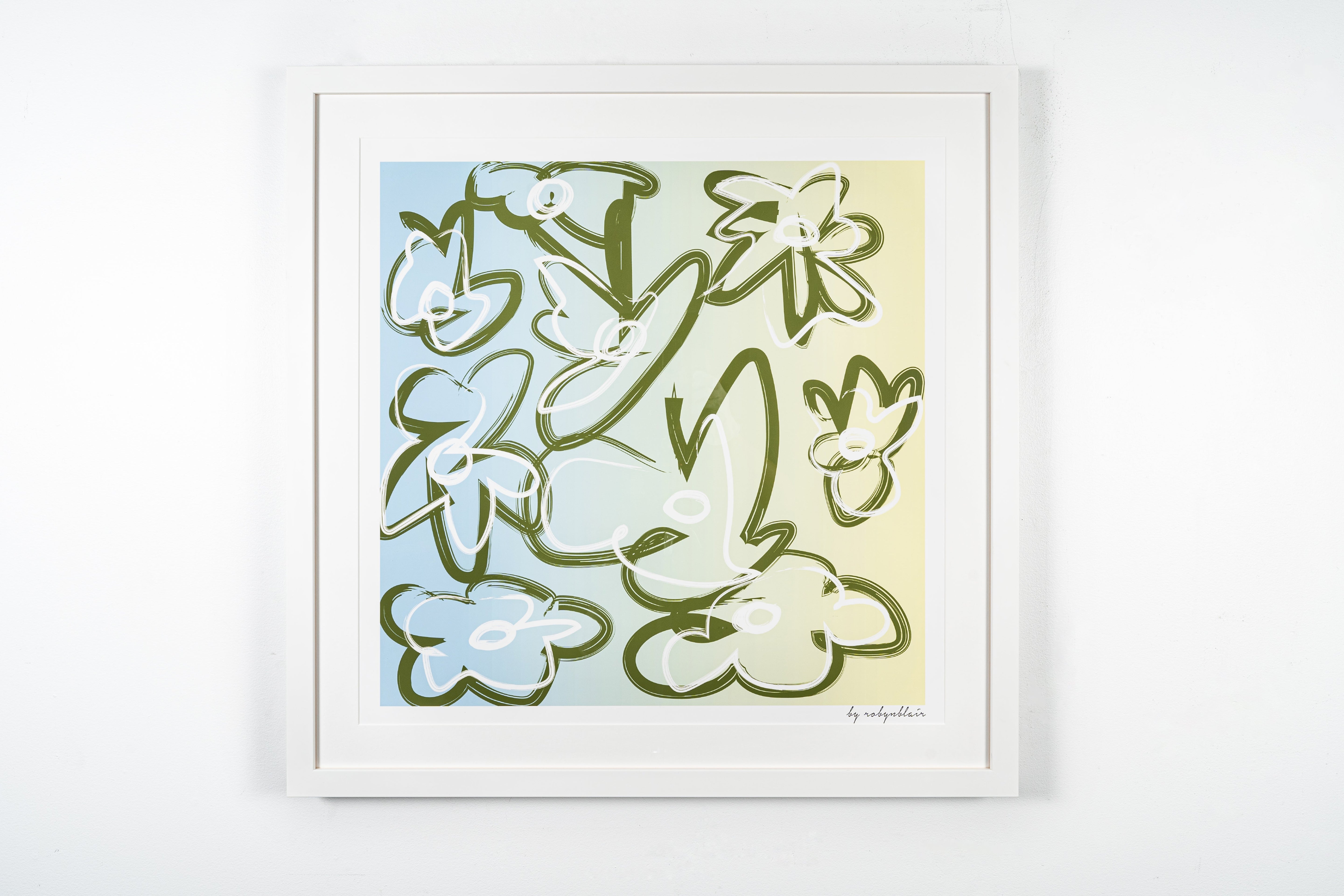 Sunset Bloom Fine Art Print - Blue