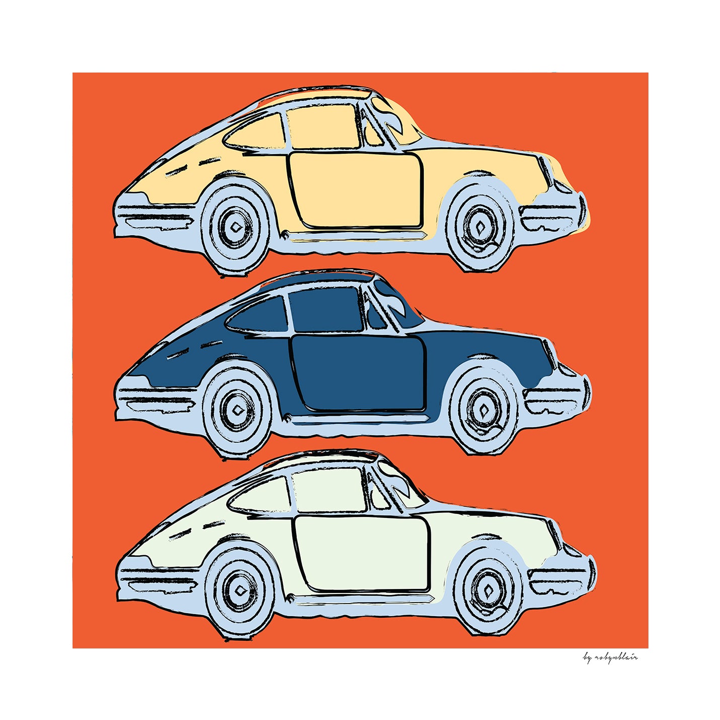 Dream Car Fine Art Print - Orange