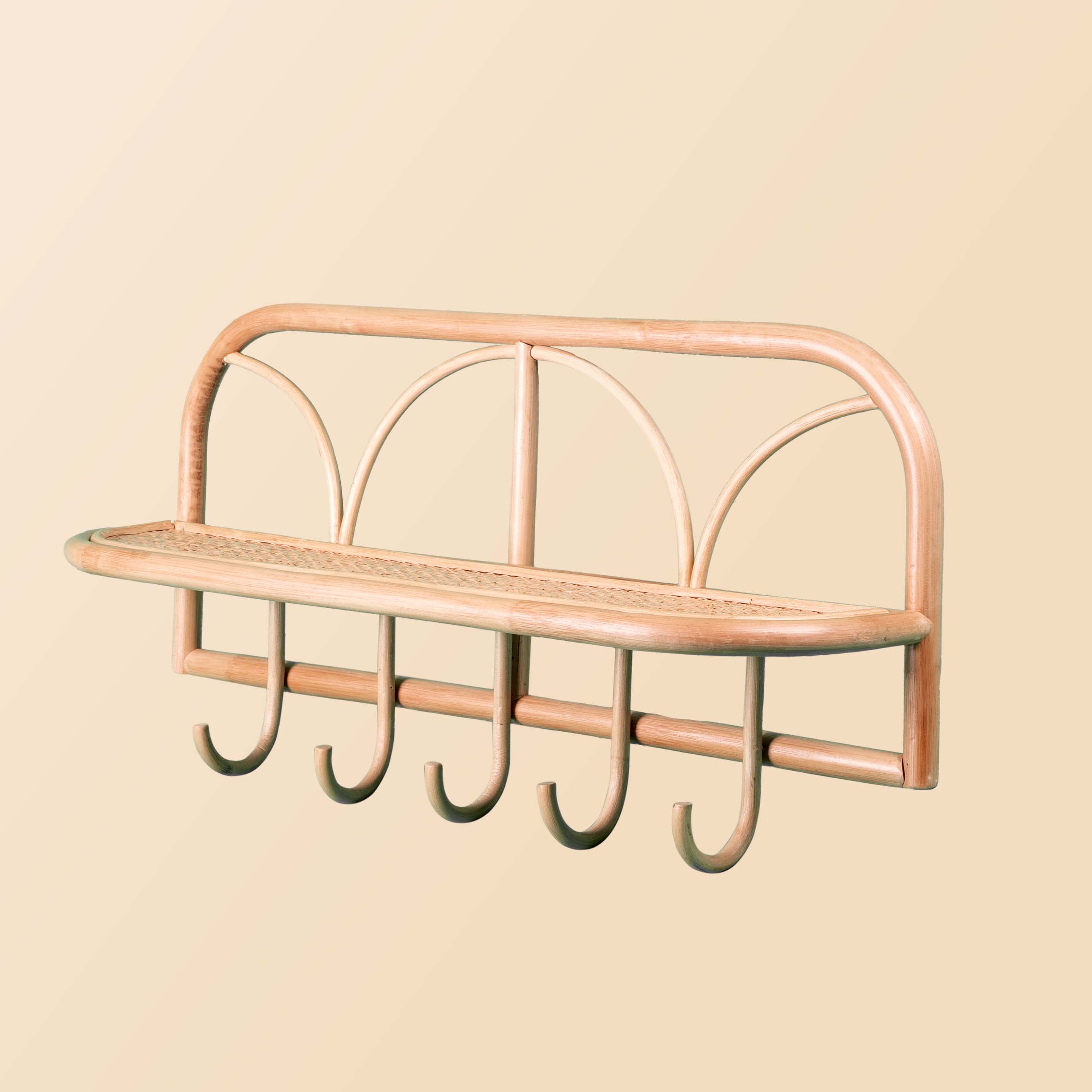 Rattan Hanging Wall Shelf