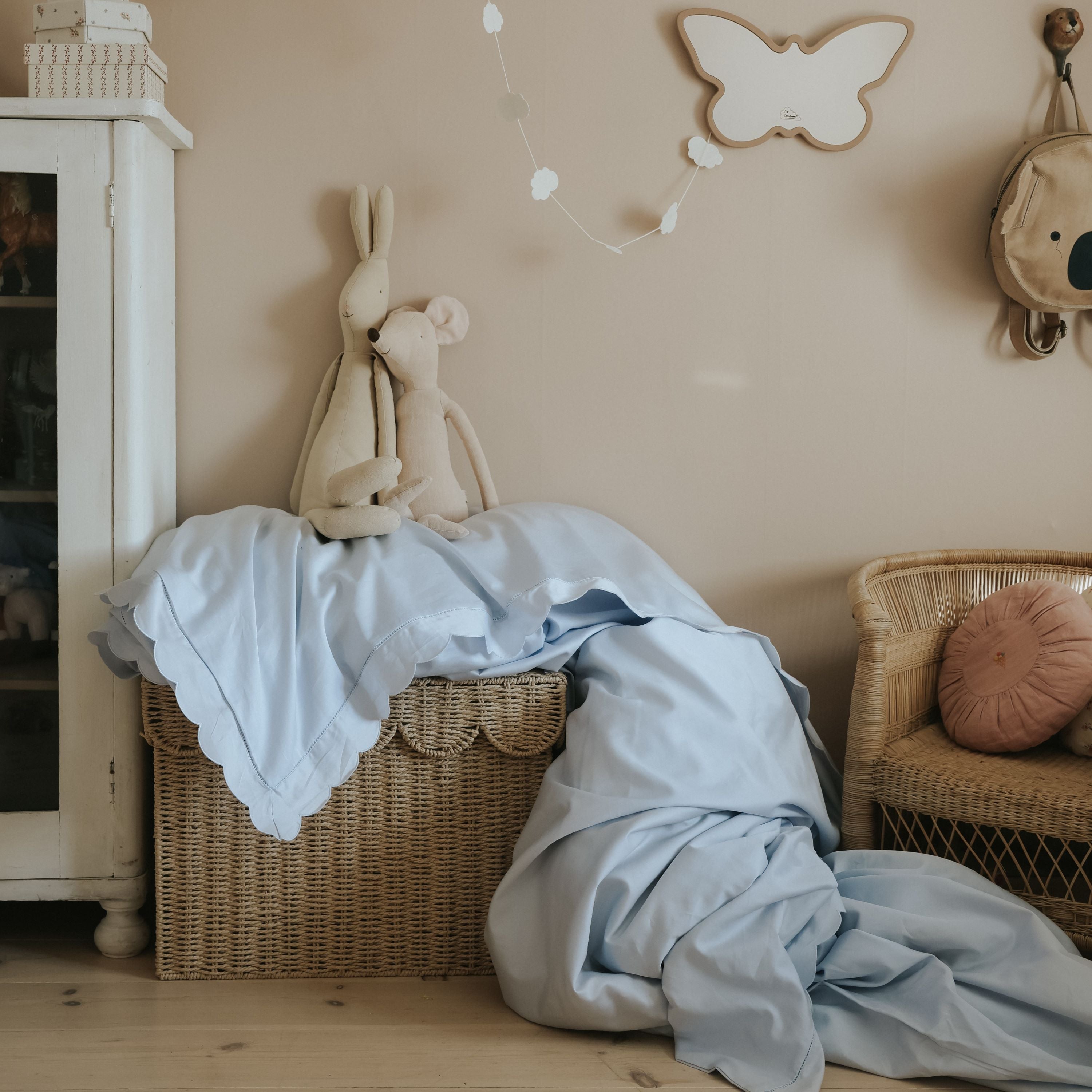 Scalloped Starlight Twin Set - Blue