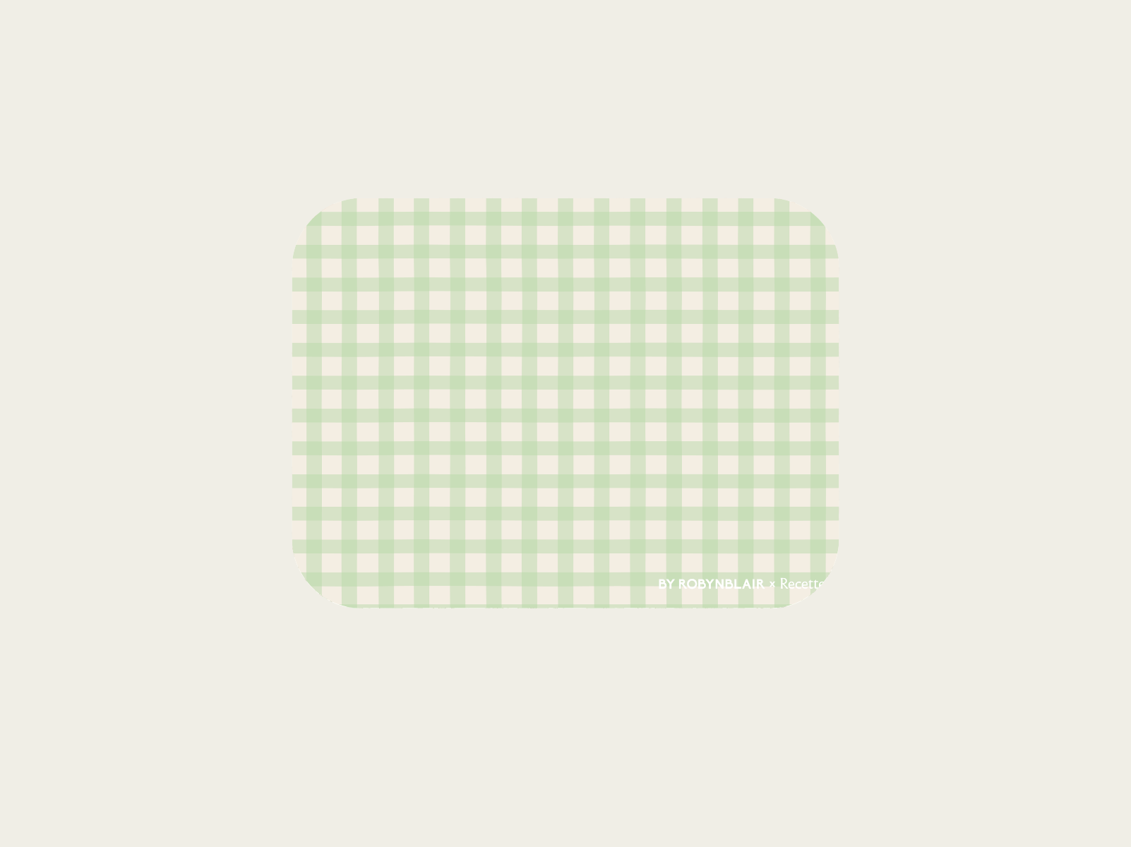 Green Gingham Placemat Set