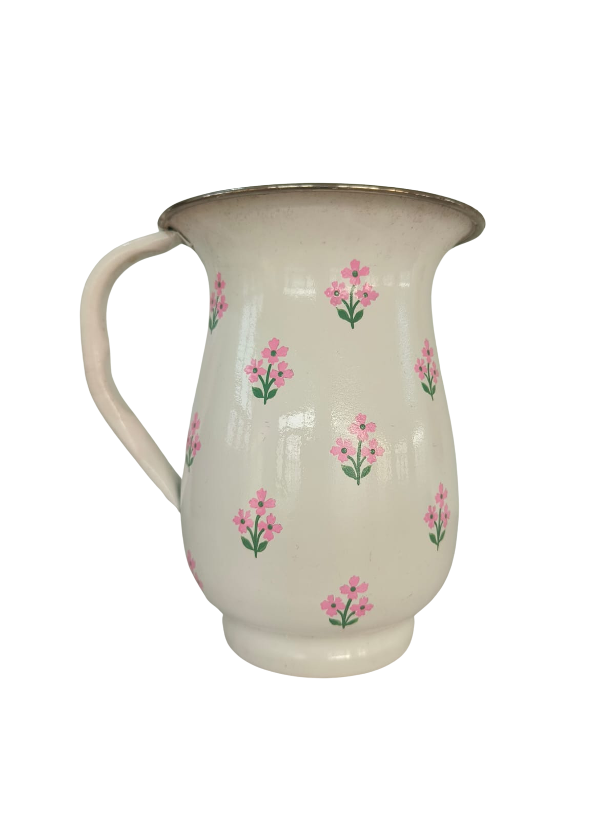 Floral Enamelware Pitcher