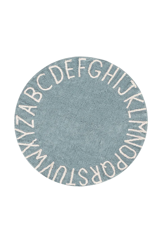 Washable Cotton ABC Rug