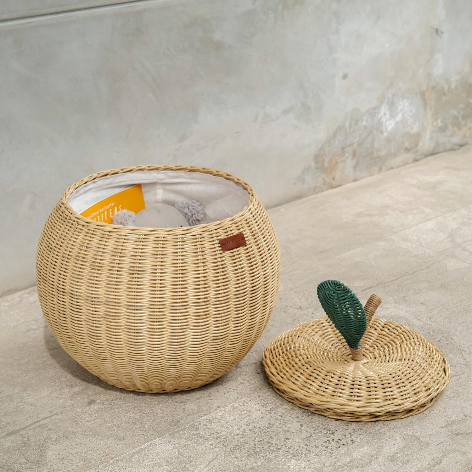 Apple Rattan Storage Basket