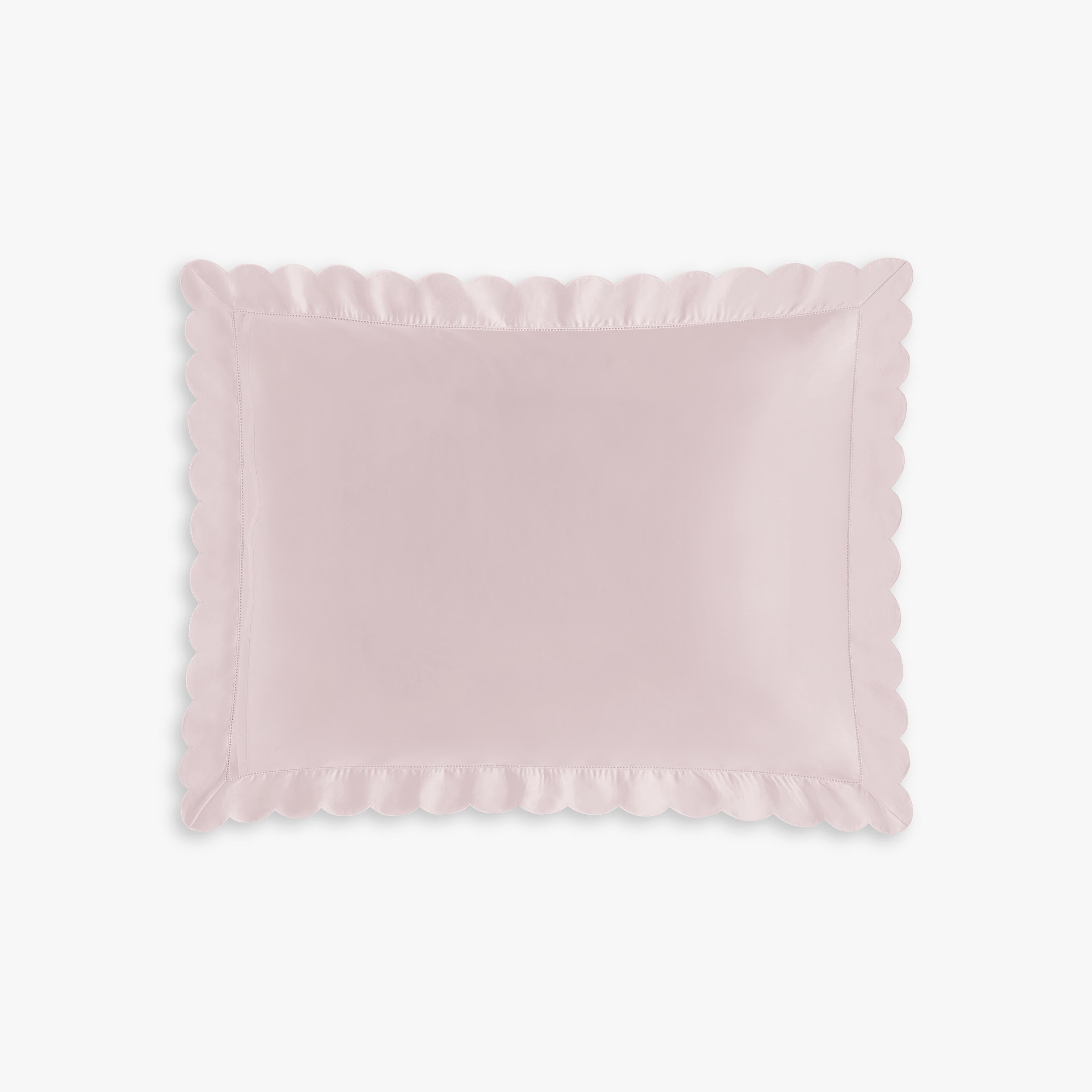 Scalloped Starlight Standard Pillowcase Set - Rose