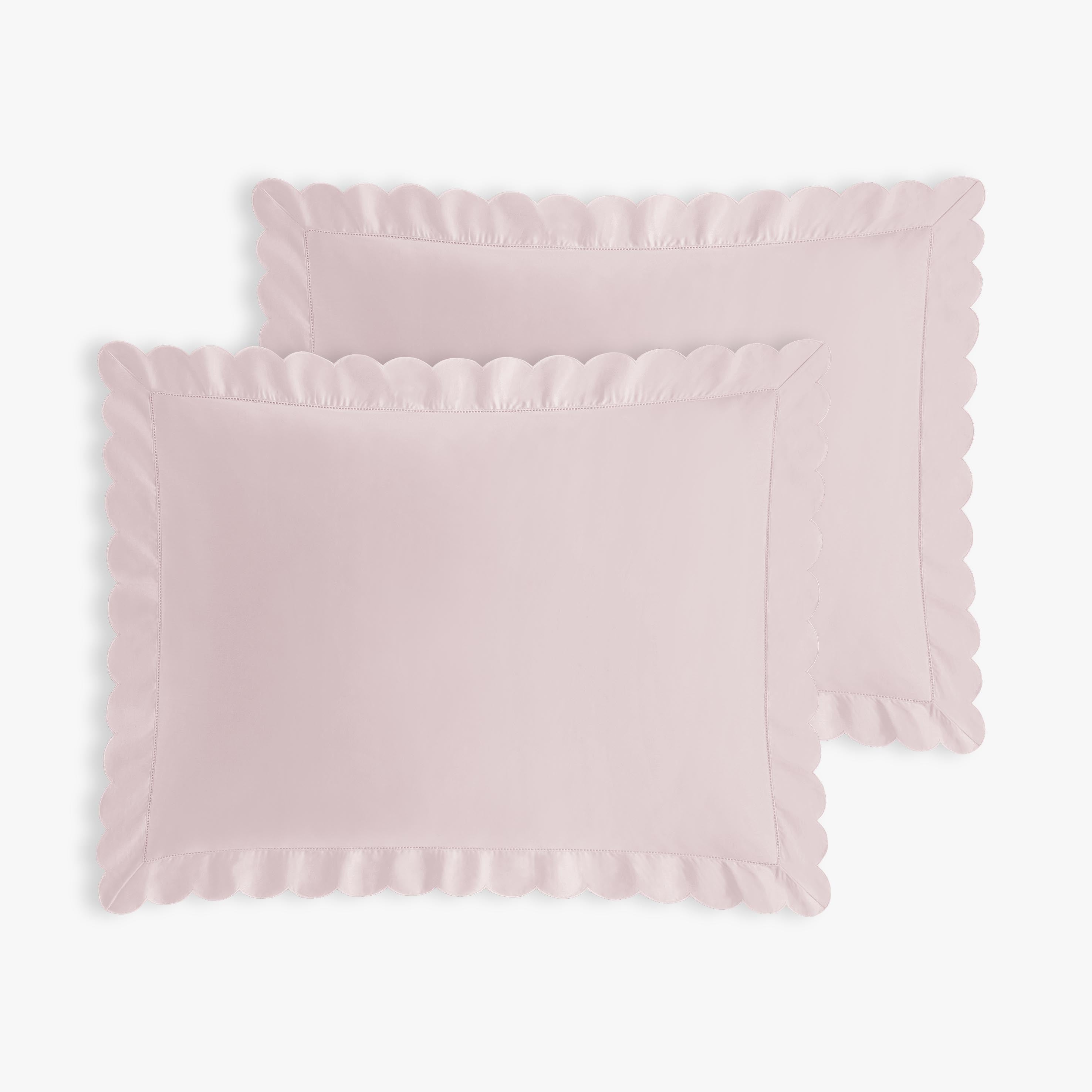 Scalloped Starlight Standard Pillowcase Set - Rose