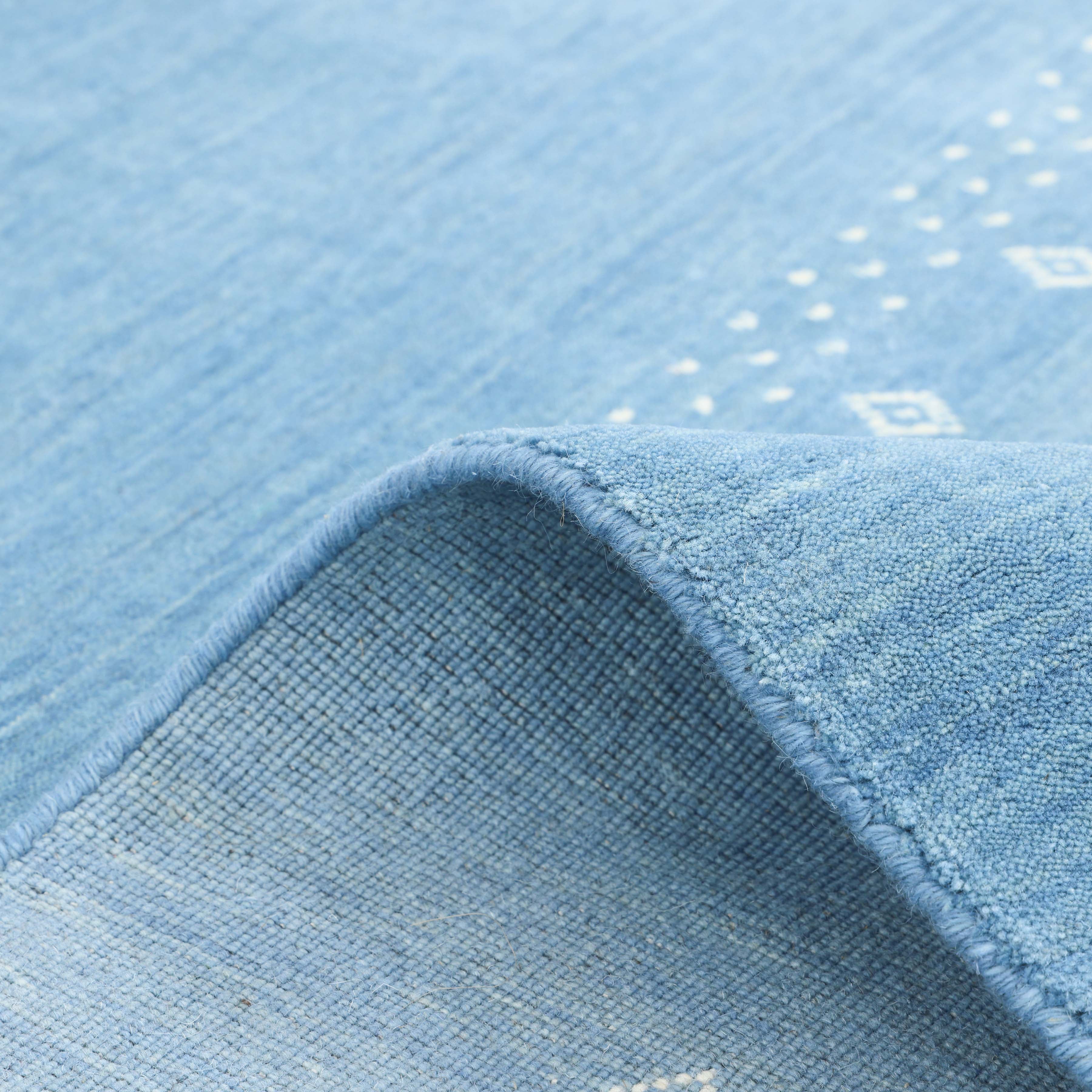 Boho Handmade Area Rug - Blue