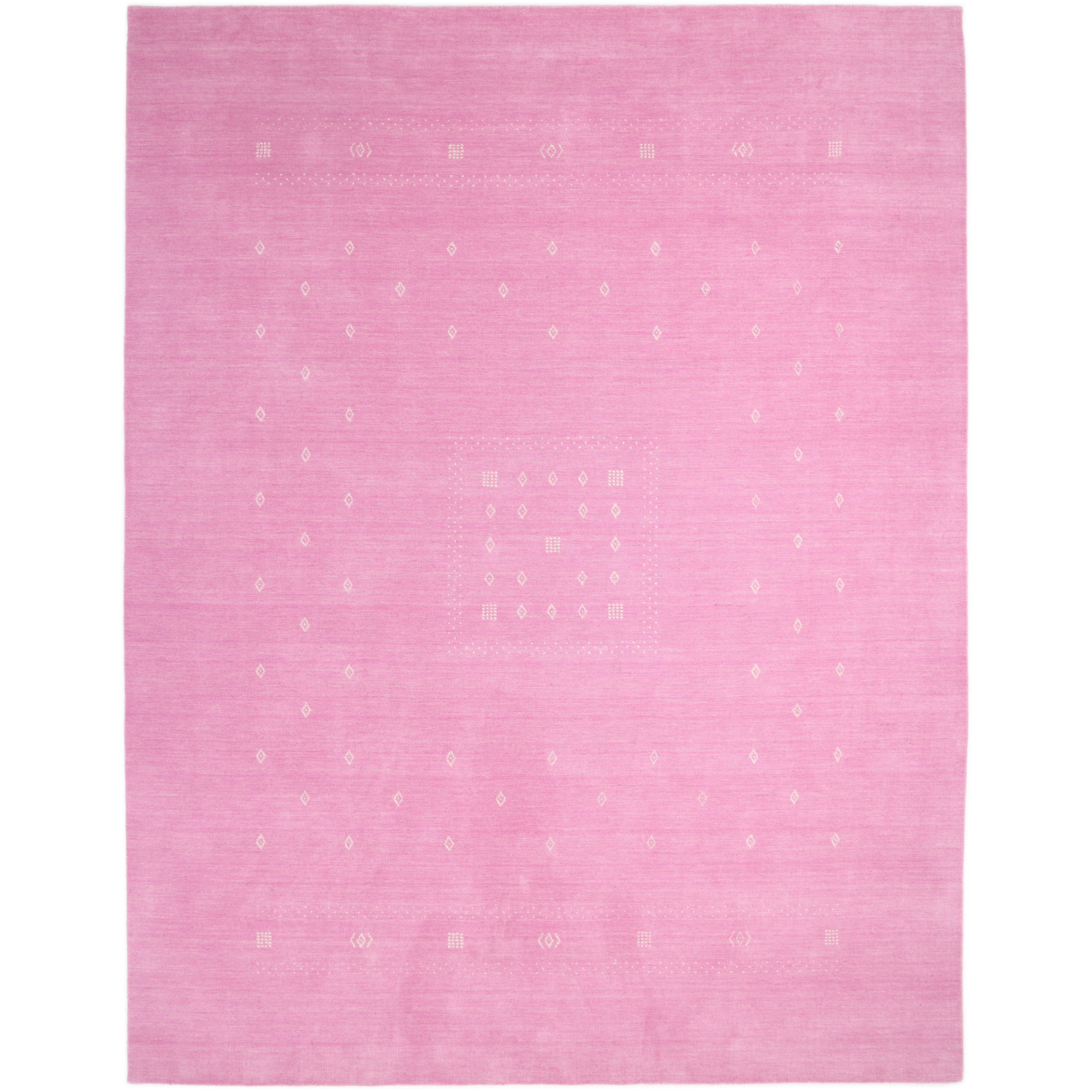 Boho Handmade Area Rug - Pink