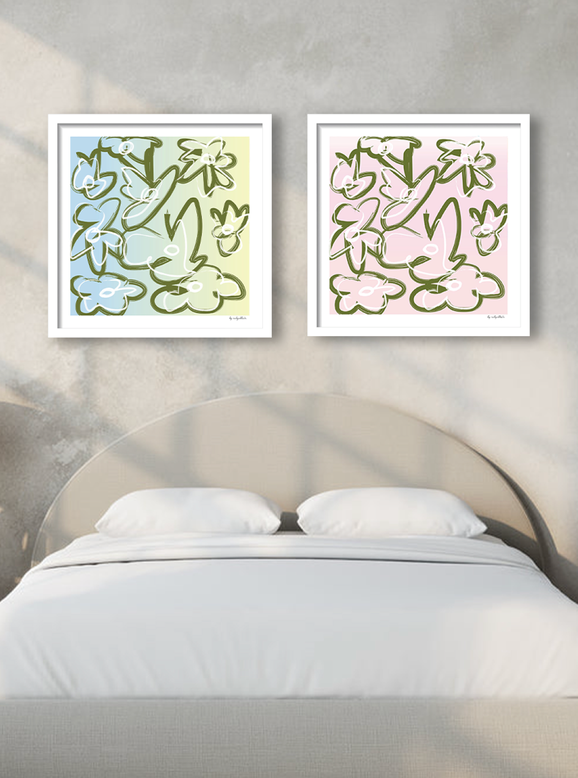 Sunset Bloom Fine Art Print - Blue