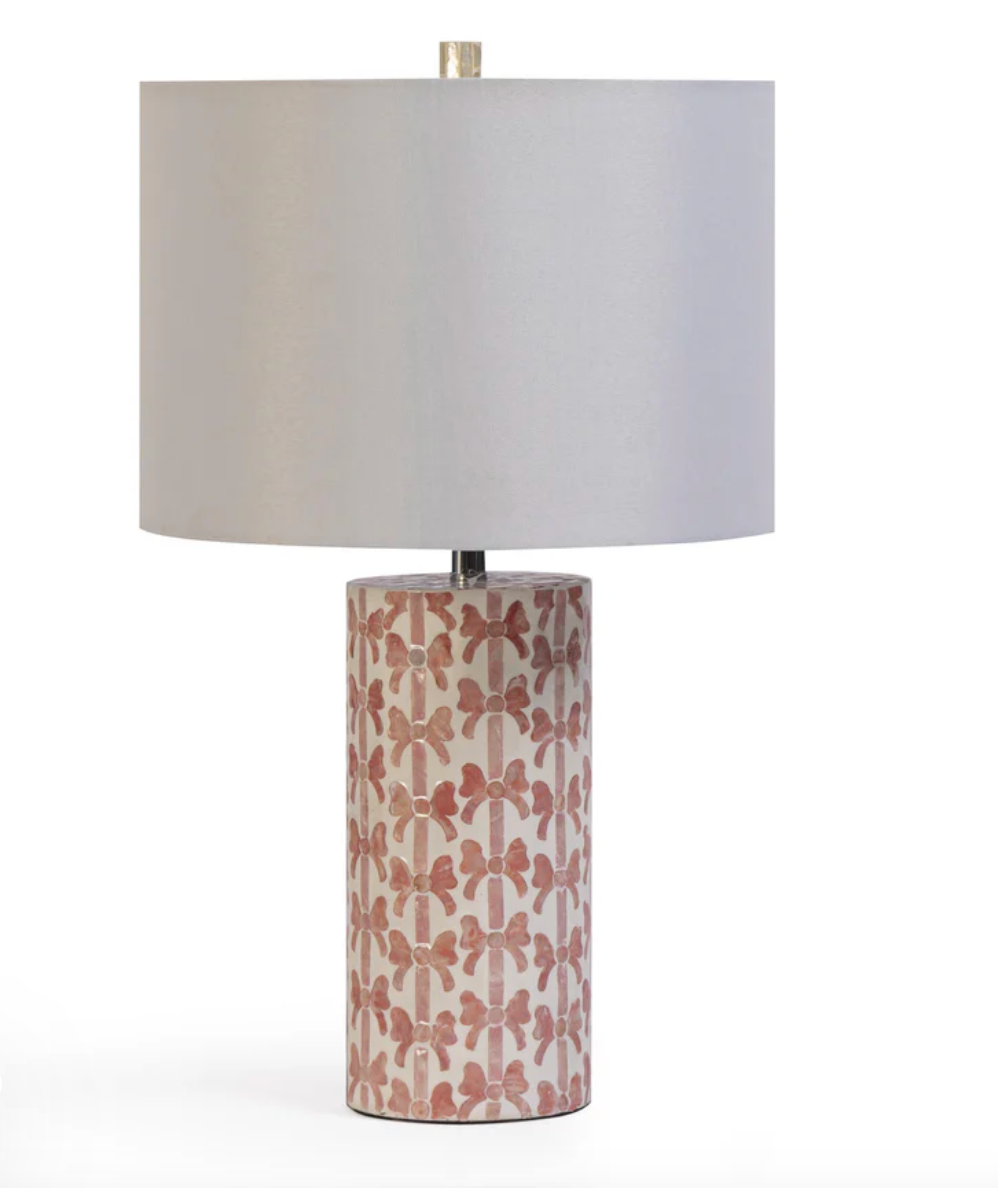 Lassy Pink Bow Table Lamp