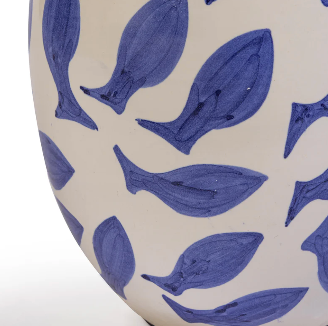 Sardine White and Blue Ceramic Table Lamp