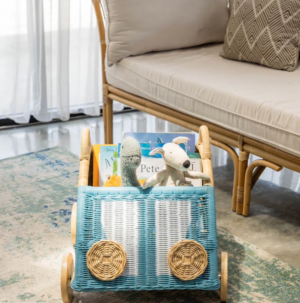 Wagon Storage Basket - Blue