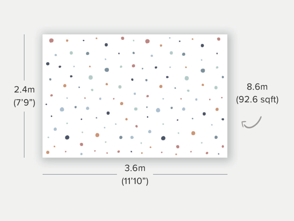 Peel and Stick Polka Dot Wall Decals