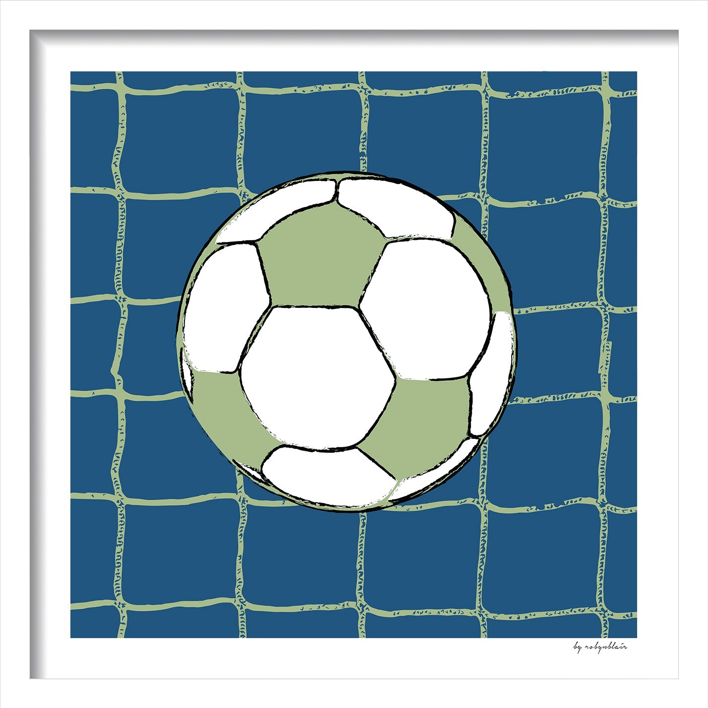 Soccer Ball Fine Art Print - Navy