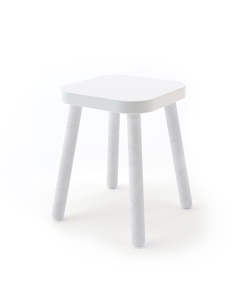Square Birch Stool