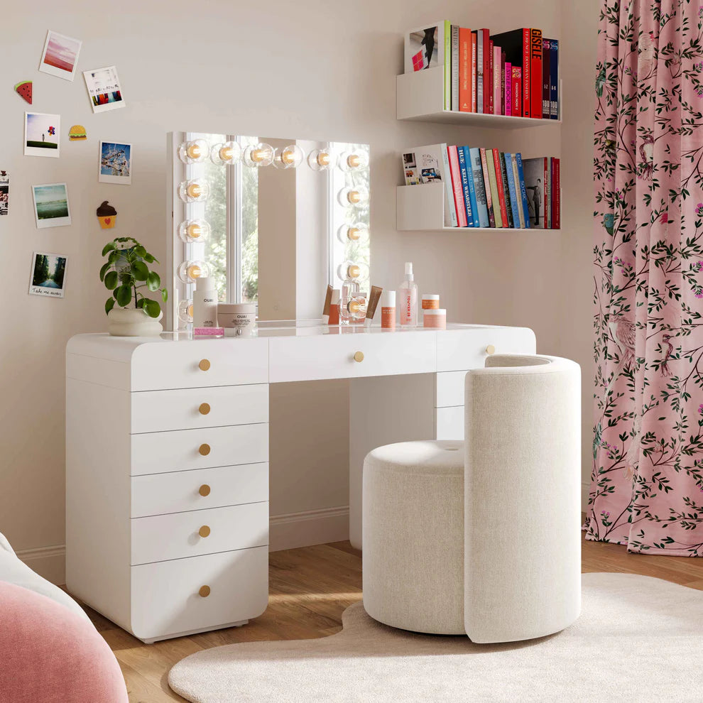 Alyssa Velvet Rolling Desk Chair