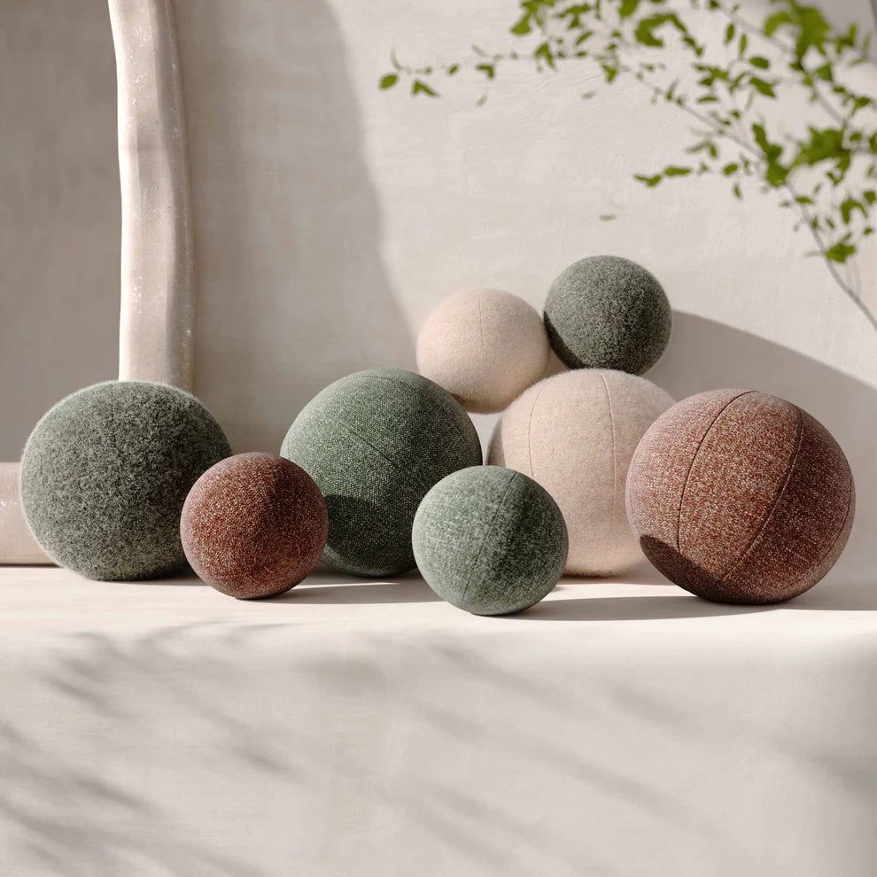 Boba Long Mohair Ball Throw Pillow