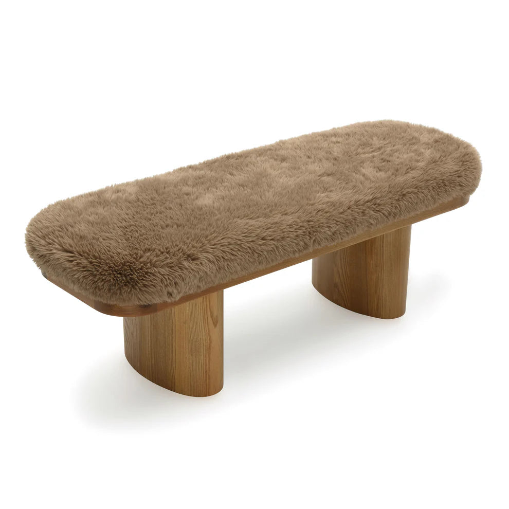 Ollie Vegan Shearling Bench