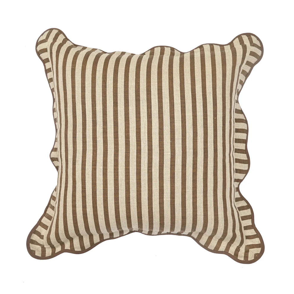 Striped Linen Throw Pillow
