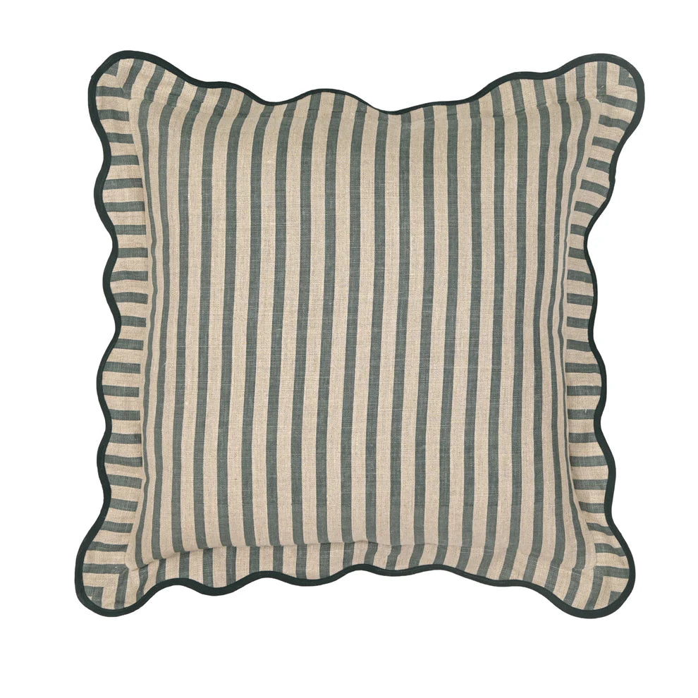 Striped Linen Throw Pillow