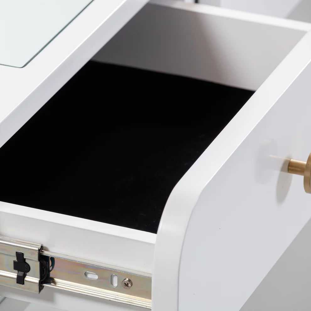 Hollywood Vanity Desk - White