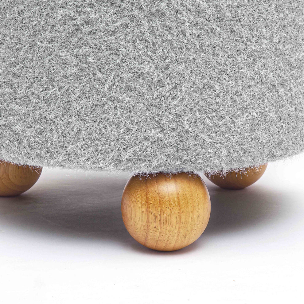 Jaine Faux Mohair Stool