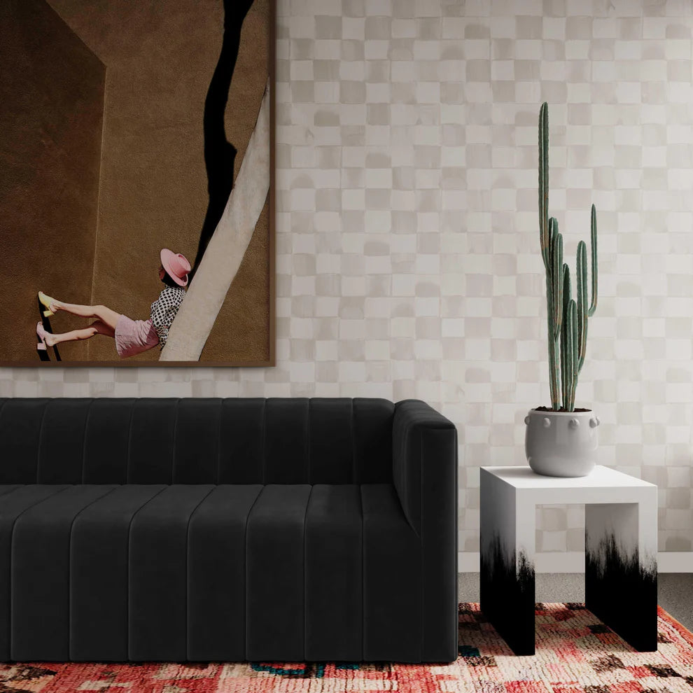 Matra End Table - Black & White