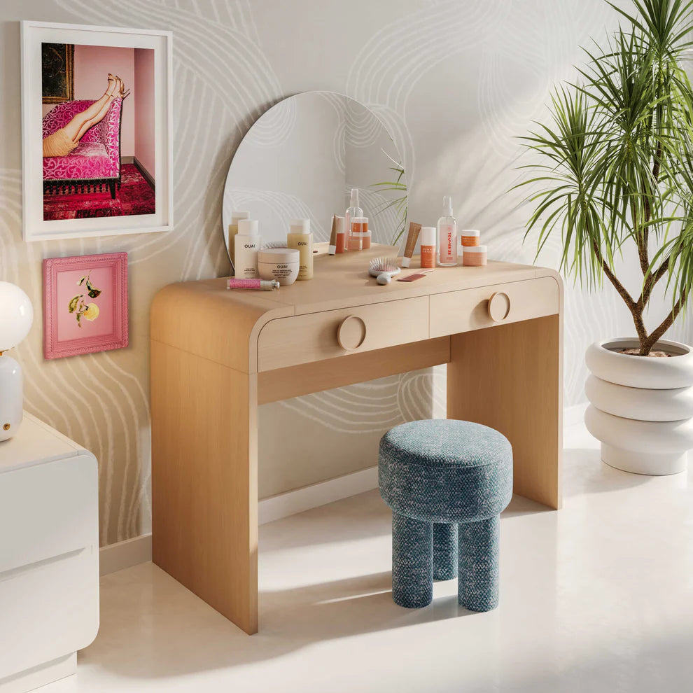 Moonrise Natural Ash Vanity Desk
