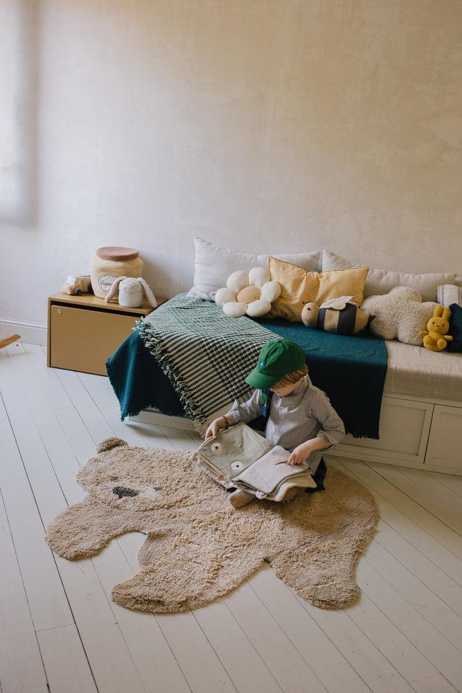 Washable Cotton Bear Rug