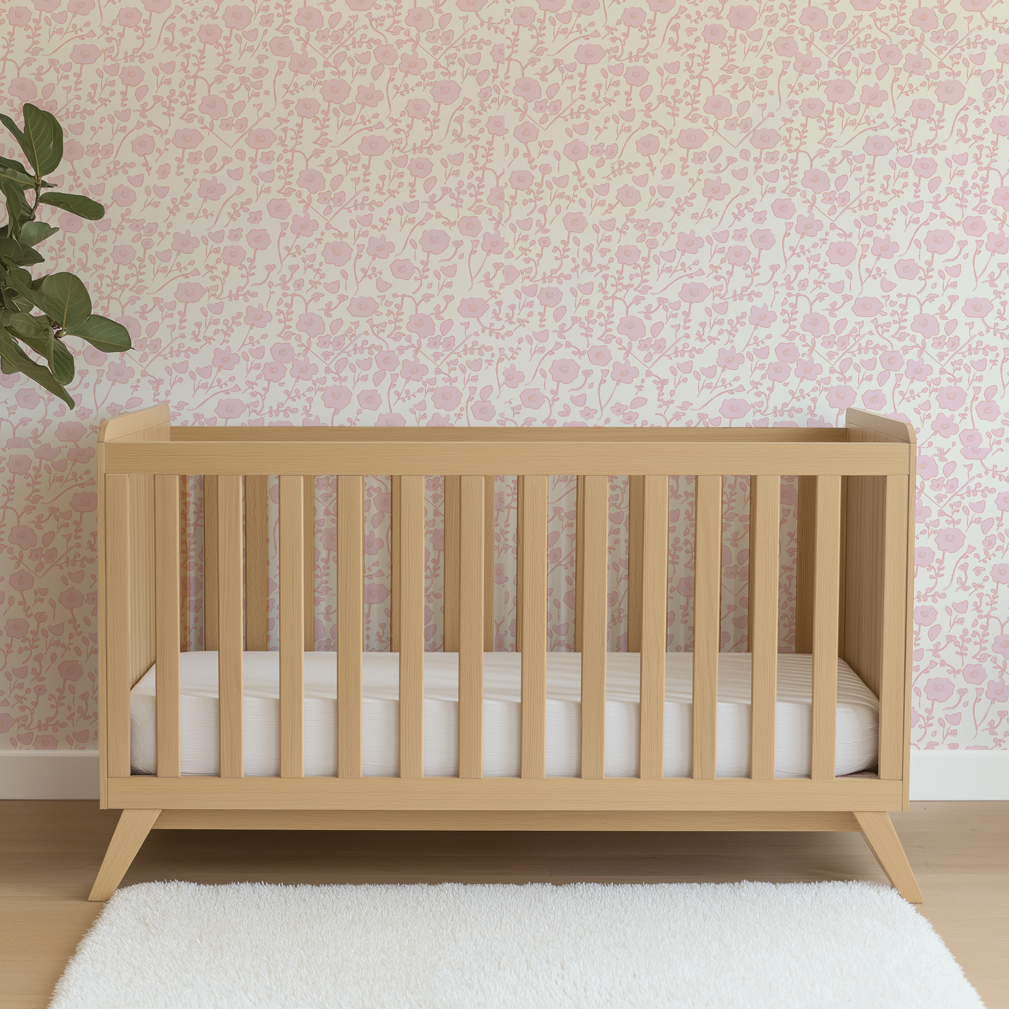 Blooming Toile Peel and Stick Wallpaper - Pink