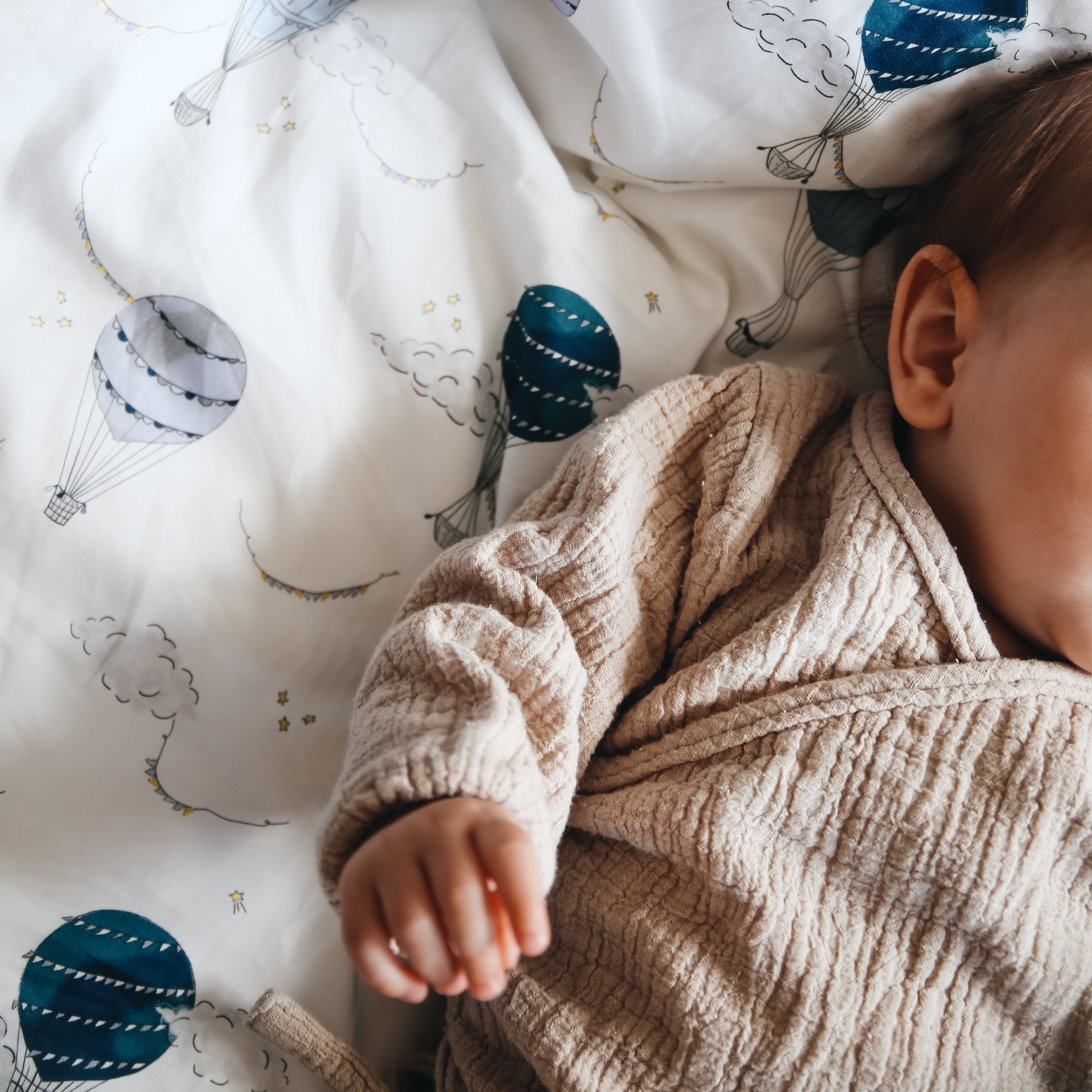 Touch The Sky Baby Duvet - Blue