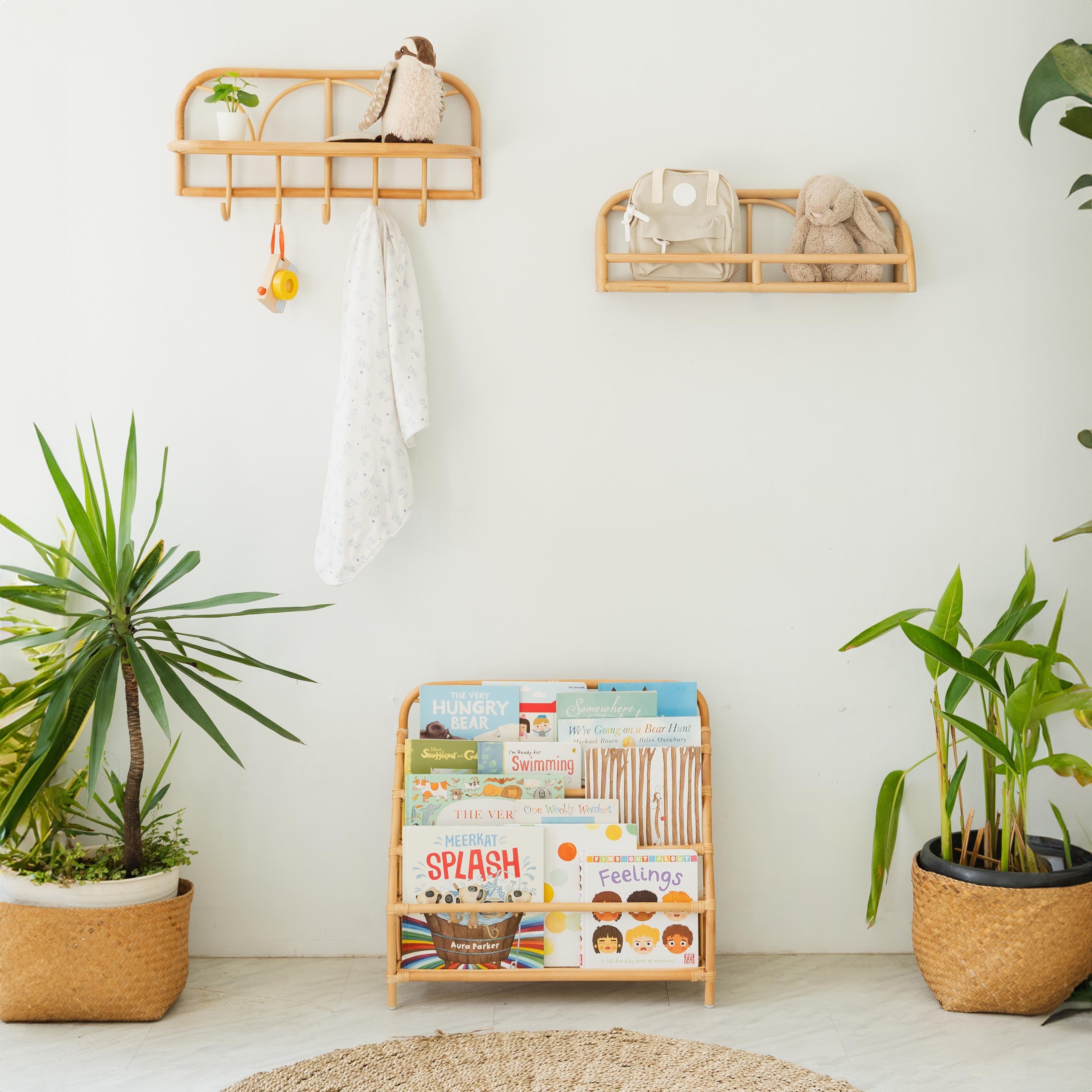 Kids Rattan Montessori Bookshelf