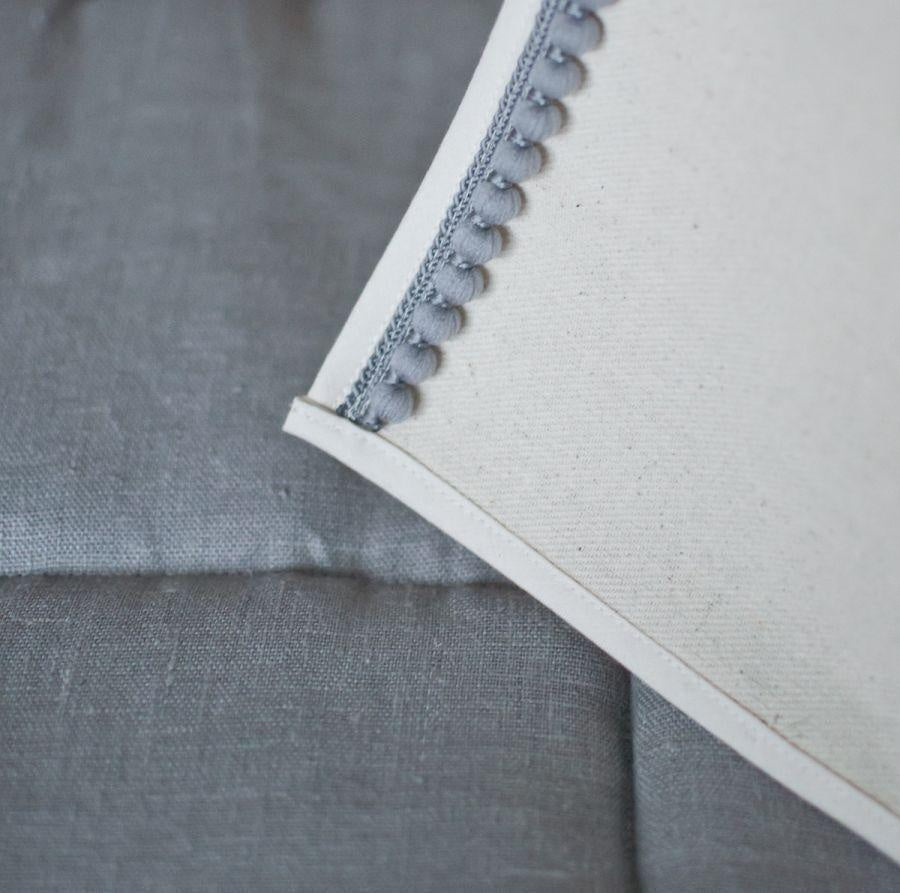 Teepee with Pompoms and Round Mat Set - Grey/Natural