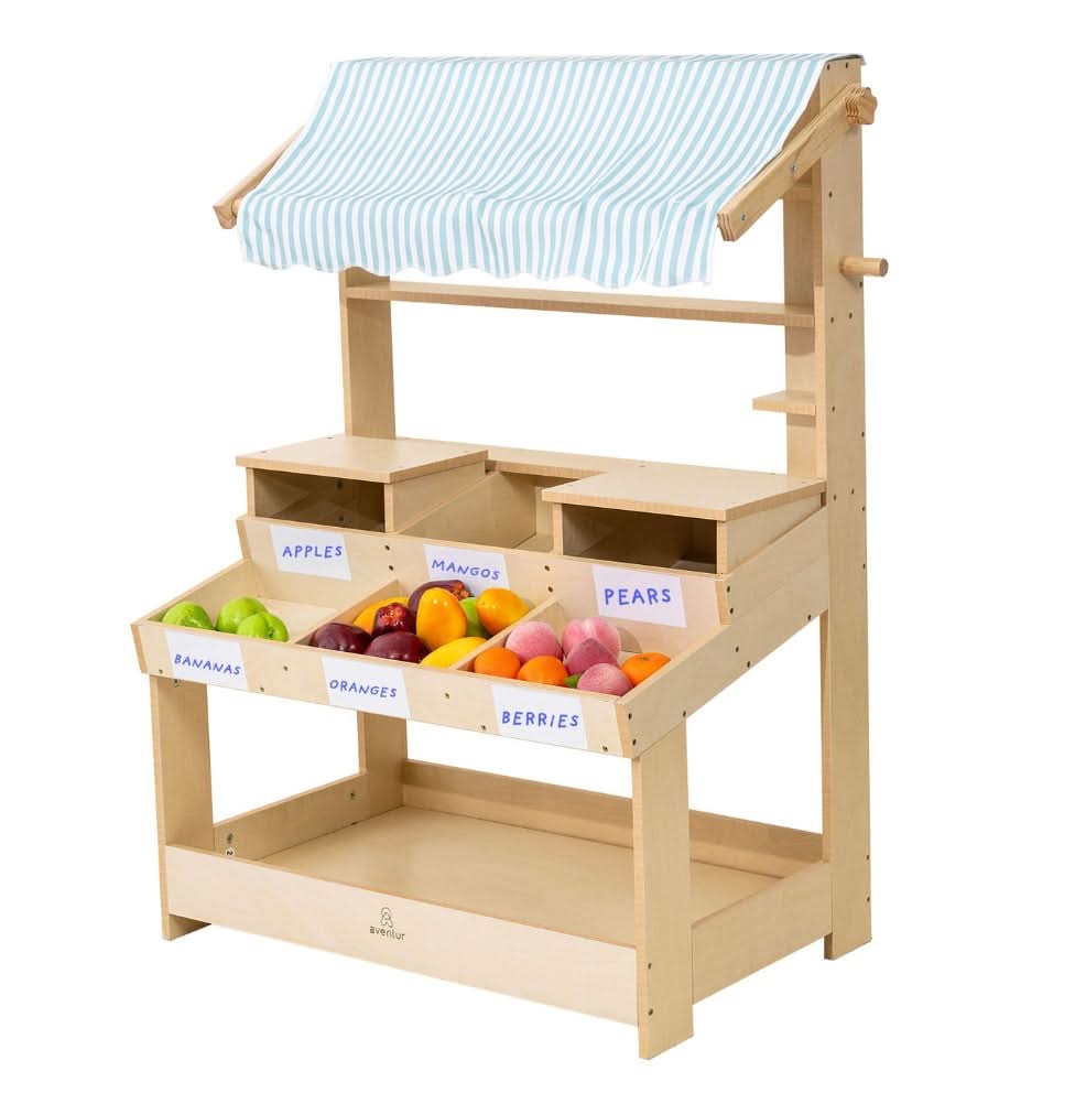 Cypress Wooden Market Stand – Natural