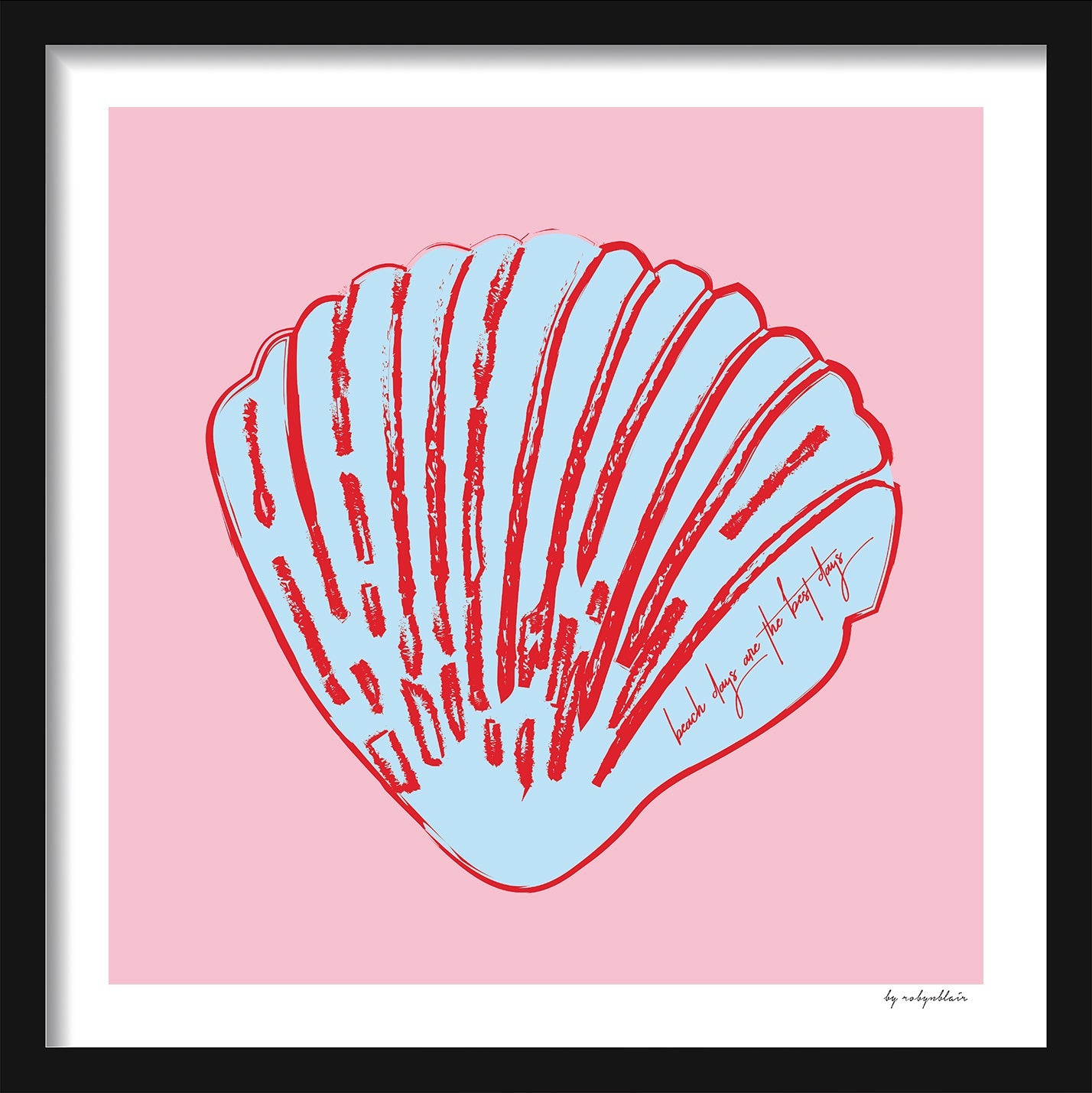 Sally Seashells Fine Art Print - Pink
