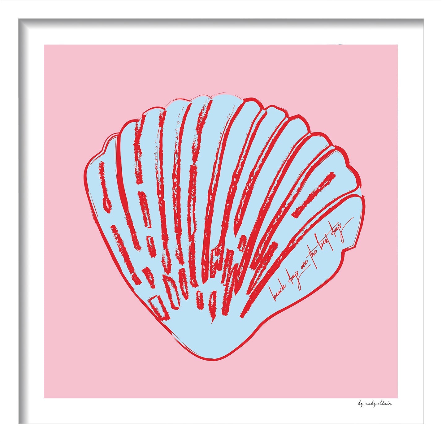 Sally Seashells Fine Art Print - Pink