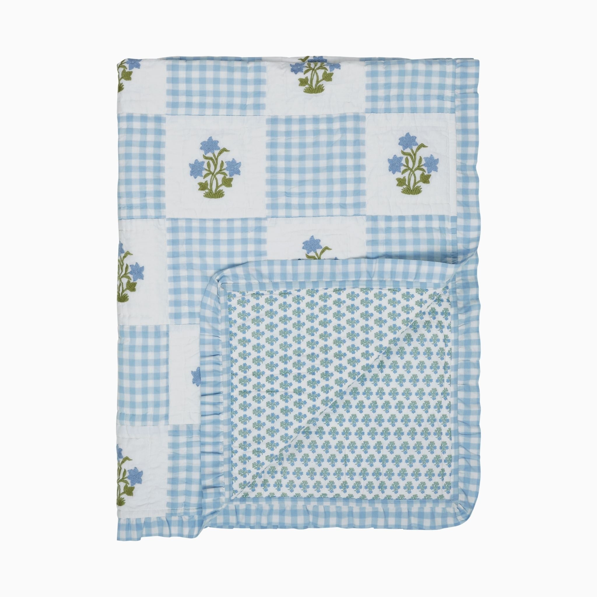 Dorothy Embroidered Quilted Throw Blanket